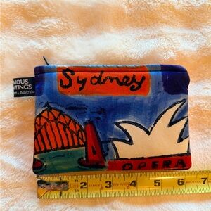 Set of 3 Hand Painted Silk Cosmetic/Utility Bags with Zippers